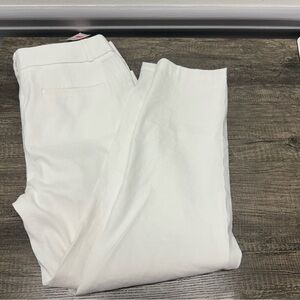 Ann Taylor Women's Linen Blend White Cropped Pants 1025